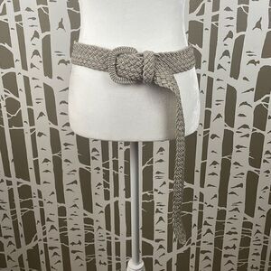 Liz Claiborne Wide Braided Fabric Belt 3 - Tan
